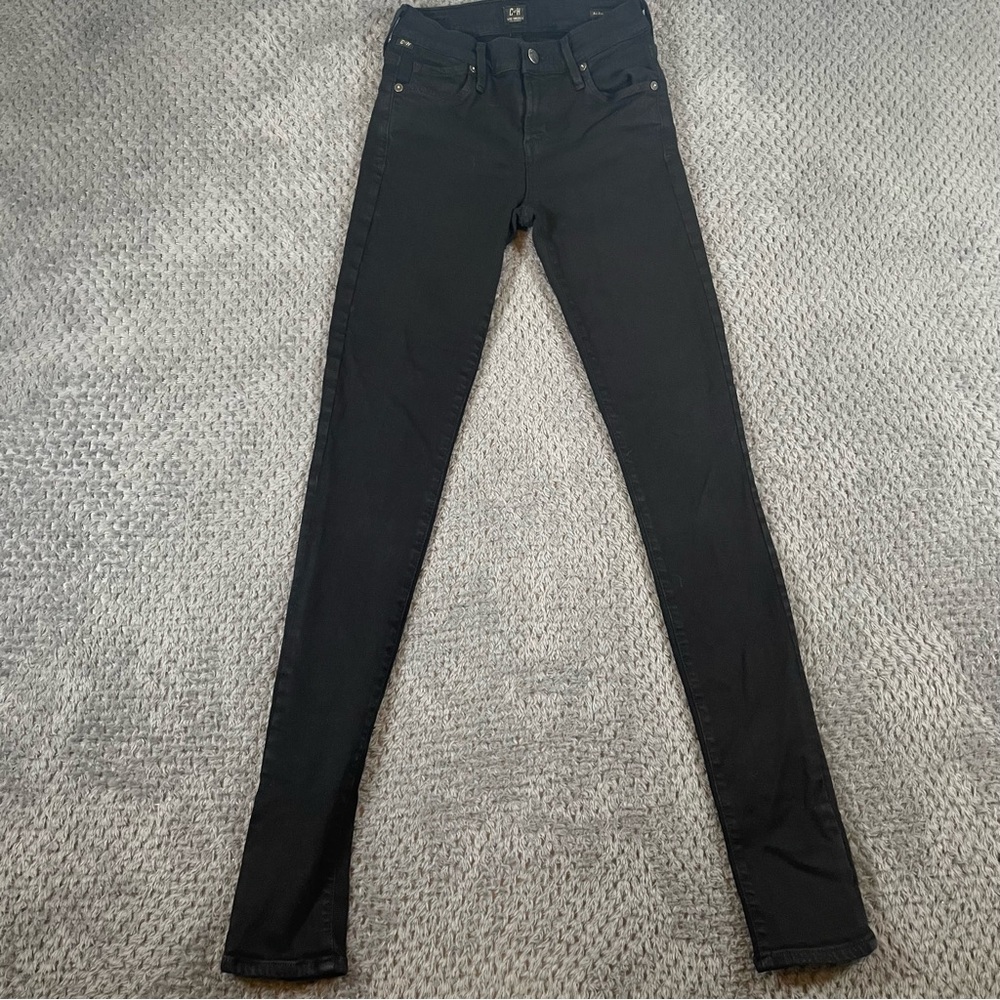 Citizens Of Humanity Jeans Women's Size 26 Avedon Slick Skinny Leg Denim Black